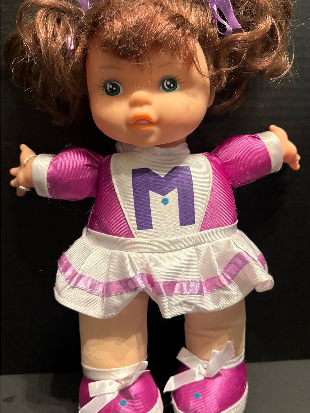 Munchkin Cheering Cheerleader Lovee Doll-Works good.
